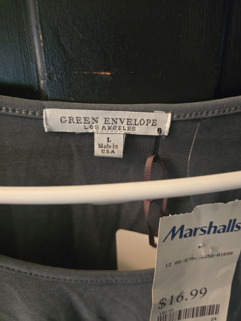Green Envelope Slate Gray Short-Sleeve Scoop Neck Top - Picture 4 of 4